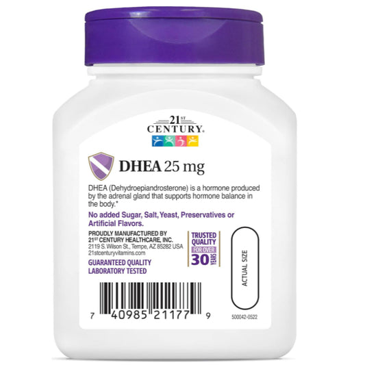 LowCostPH| 21st Century, DHEA, 25 mg, 90 Capsules