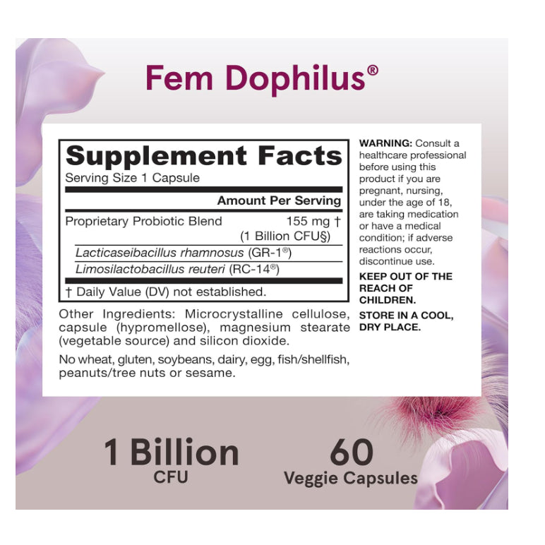 Low Cost PH | Women's Fem Dophilus, 30 Veggie Caps Vaginal/Urinary Tract Health For Women