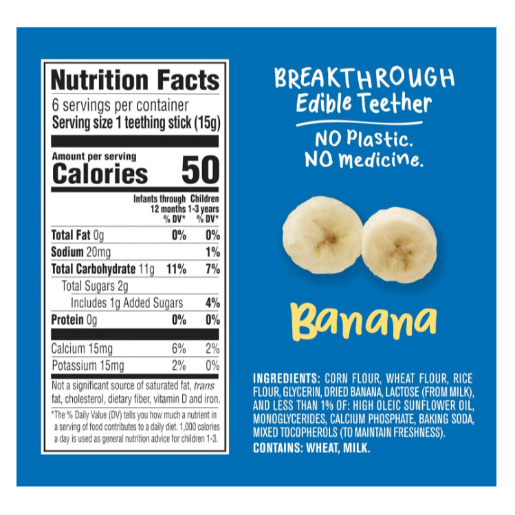 LowCost Gerber Snacks for Baby, Soothe 'N' Chew, Teething Sticks, 6+ Months, Banana, 6 Wrapped Stick