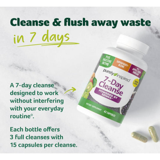 LowCostPH | Purely Inspired 7-Day Detox Cleanse - Whole Body Cleanse & Detox Pills for Women & Men