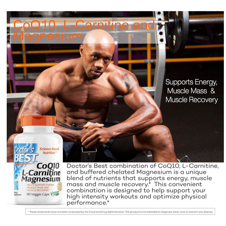 LowCost PH| Doctor's Best Coq10/l-Carnitine/Magnesium Unique Blend, Supports Energy, Muscle Mass