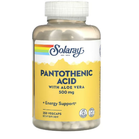 LowCost PH| Solaray, Pantothenic Acid, 500 mg, 100 | 250 VegCaps| Cholesterol & Heart Health