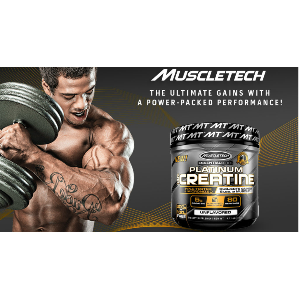 Low Cost PH | MuscleTech Essential Series Platinum 100% Creatine 400g