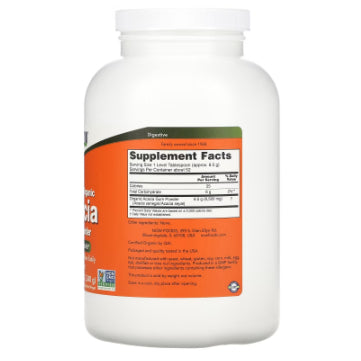 LowCostPh | NOW Foods, Organic Acacia Pure Powder, 12 oz (340 g) Vegan Non GMO Project Verified
