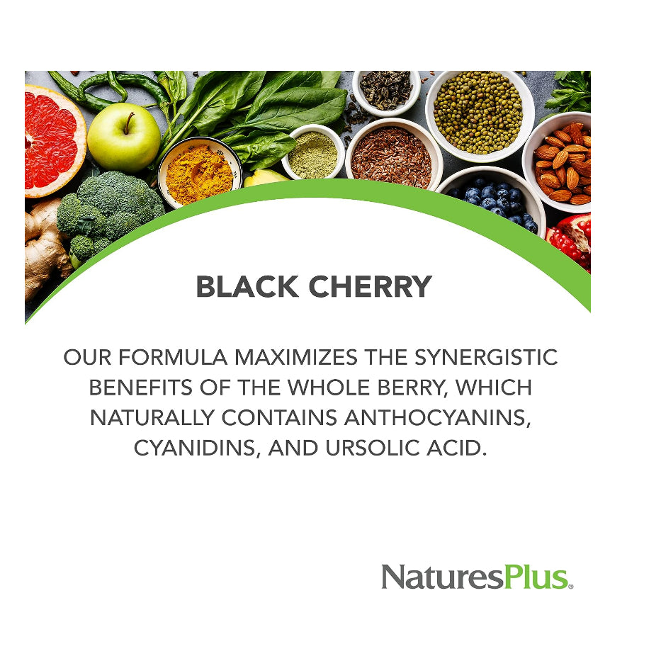 USAOnhand| NaturesPlus, Herbal Actives, Black Cherry, 750 mg, 30 Tablets