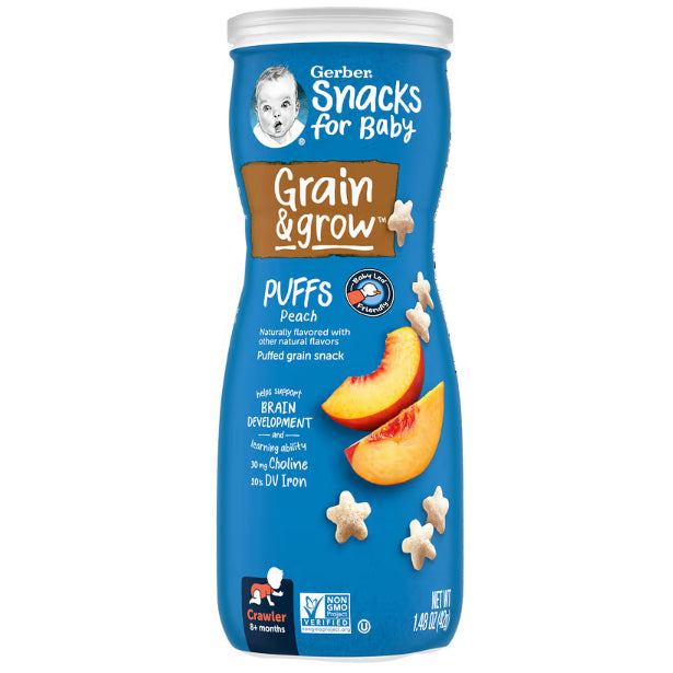 Little Sunshine | Gerbers Puffs, Puffed Grain Snack, 8+ Months,, 1.48 oz (42 g) Baby Snacks