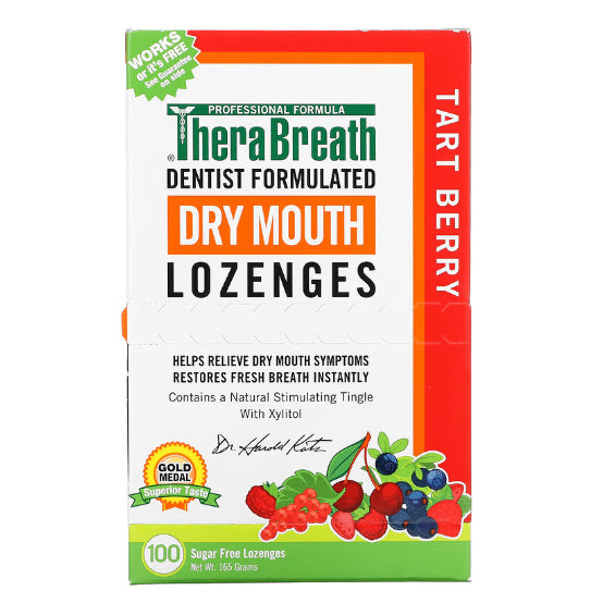 LowCostPh | TheraBreath, Dry Mouth, Mandarin Mint, & Tart Berry, 100 Lozenges| Oral Rinse | Tongue C