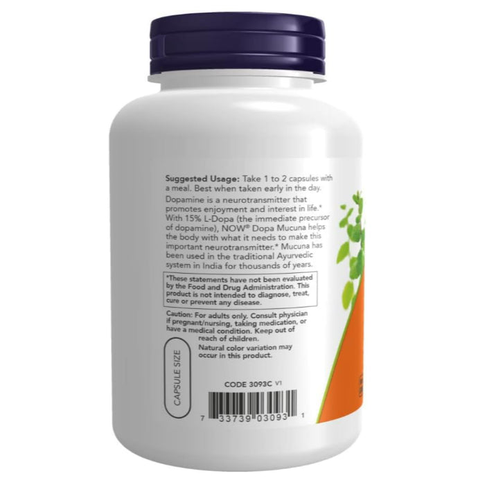 LowCostPh | NOW Foods, Dopa Mucuna, 90 Veg Capsules | 180 Veg Capsules, Brain Support, Non-GMO
