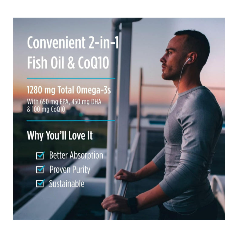 Lowcostph | Nordic Naturals, Ultimate Omega, Lemon, 1,280 mg, Fish Gelatin | Ultimate Omega + CoQ10,