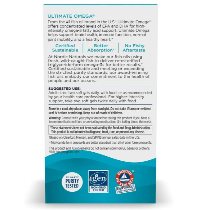 LowCostPh | Nordic Naturals, Ultimate Omega, Lemon, 1,280 mg, | Garden of Life, Advanced Omega