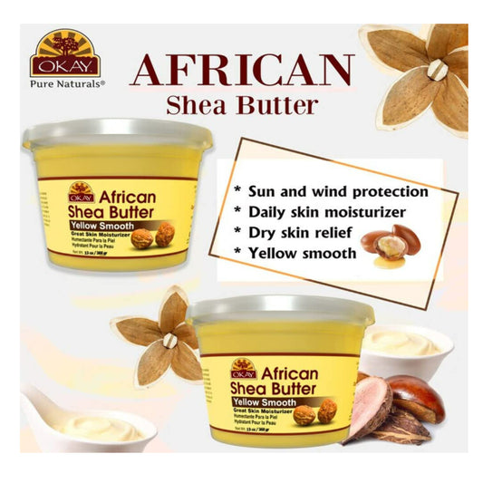 LowCostPH| Okay Pure Naturals, African Shea Body Butter, For Skin & Hair, 7.5 oz (212 g)
