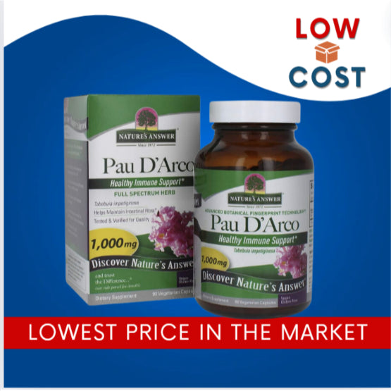 LowCostPh | Nature's Answer, Pau D'Arco, 1,000 mg, 90 Vegetarian Capsules (500 mg per Capsule)