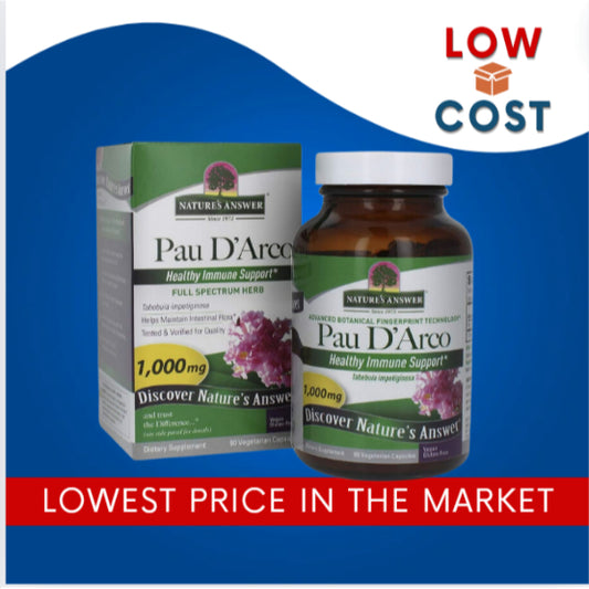 LowCostPh | Nature's Answer, Pau D'Arco, 1,000 mg, 90 Vegetarian Capsules (500 mg per Capsule)
