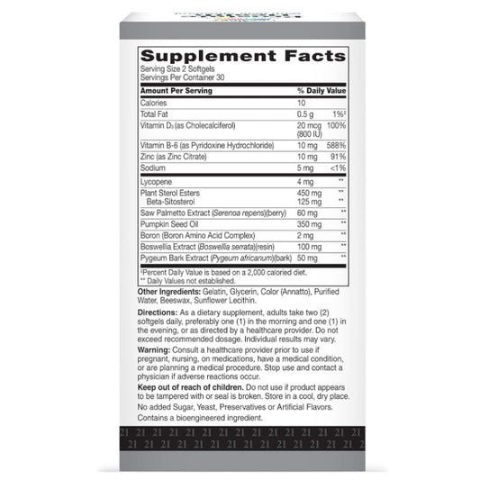 LowCostPH | 21st Century Prostate Health with Beta-Sitosterol, 125 mg, 60 Softgels. Gluten Free