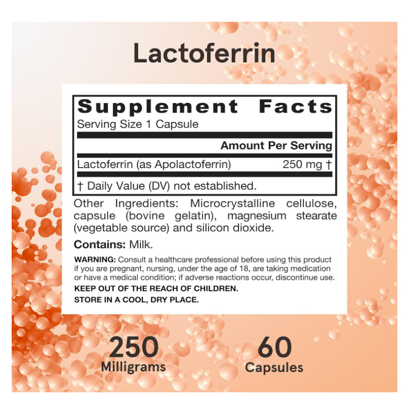 LowCostPH| Lactoferrin 250 mg - Immune-Supporting Glycoprotein - For Healthy Immune System Support
