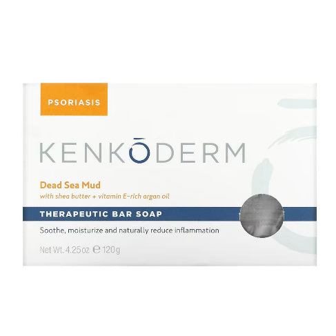 LowCostPH| Kenkoderm Psoriasis Dead Sea Mud Soap with Argan Oil & Shea Butter, 4.25 oz, 1 Bar