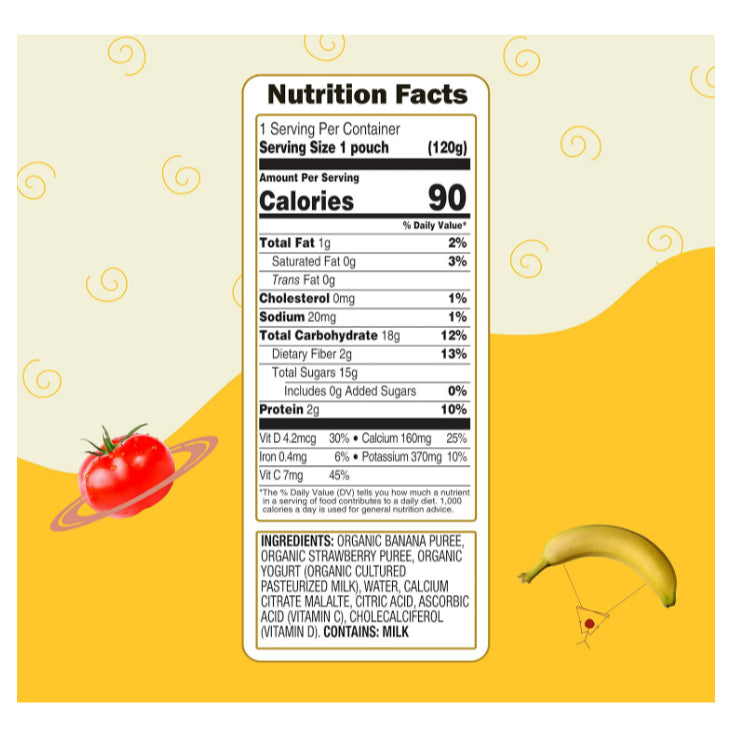 LowCostPh | Earth's Best, Sesame Street, Organic Fruit Yogurt Smoothie, For Ages 2 and Up,4.2 oz