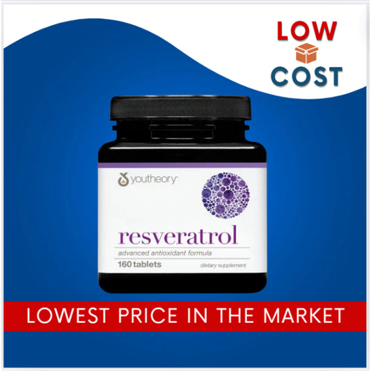LowCostPH| Youtheory, Resveratrol, 160 Tablets