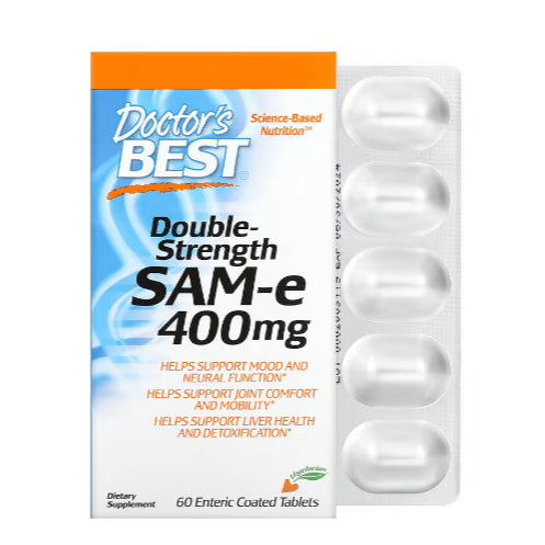 LowCostPh | Doctor's Best, SAMe (Disulfate Tosylate), 200 / 400 mg, 60 Enteric Coated Tablets