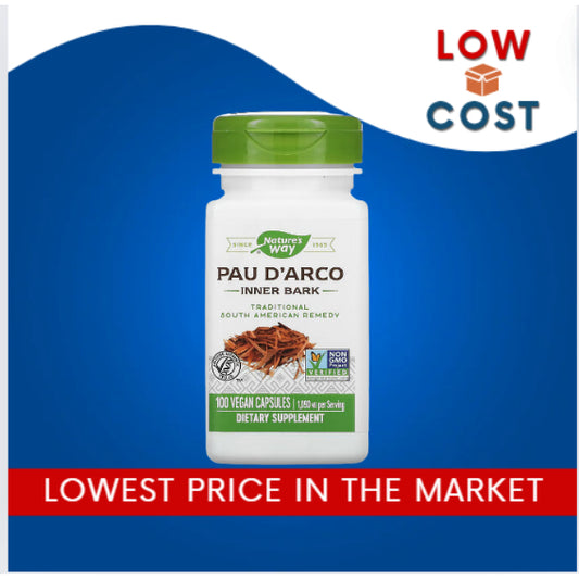 LOwCostPh | Nature's Way, Pau D'Arco Inner Bark, 545 mg, 100 Vegan Capsules