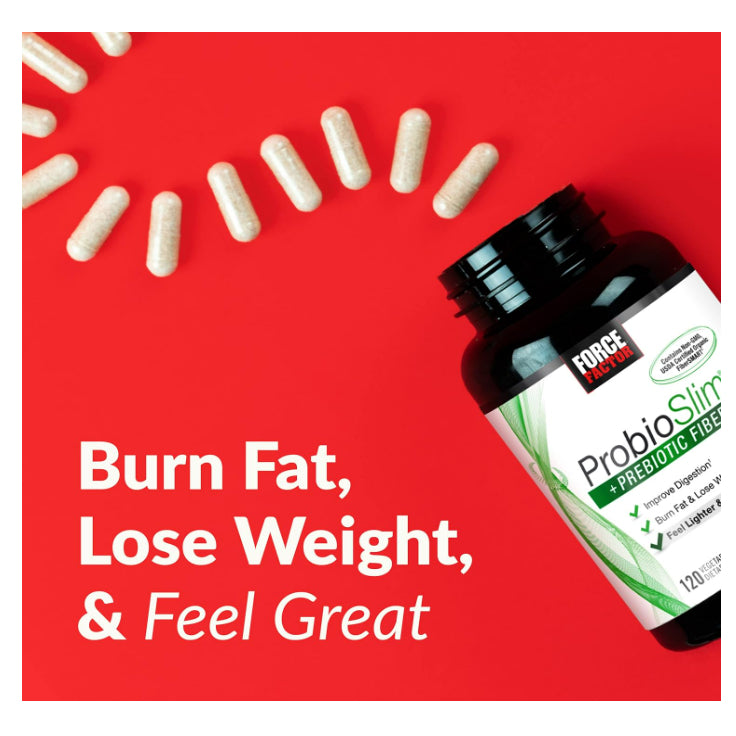 LowCost PH| Force Factor ProbioSlim + Prebiotic Fiber Weight Loss Supplement for Women and Men, 120c