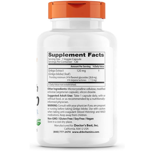 LowCost PH| Doctor's Best Extra Strength Ginkgo, Non-GMO, Gluten Free, Vegan, Soy Free, Mental Supp