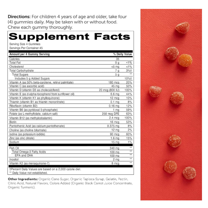 LowCostPh | SmartyPants, Kids Formula, Multi and Omega 3s, Strawberry Banana, Orange and Lemon, 120
