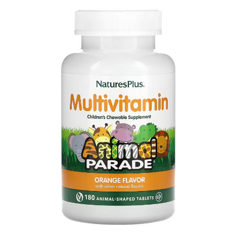 LowCostPh | NaturesPlus, Animal Parade Gold, Children's Chewable Multivitamin, Cherry,Grape & Orange