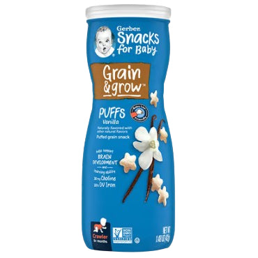 Low Cost PH | Gerber, Organic Puffs for 8+ Months, healthy finger food snacks, natural for babies