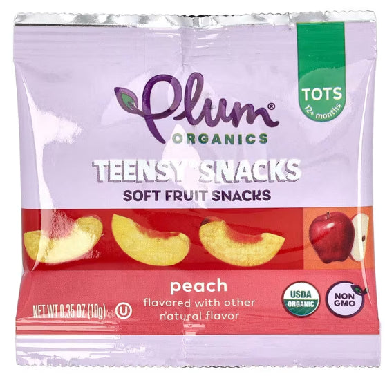 LittleSunshine | Plum Organics, Teensy Soft Fruits Snacks, Tots, Peach/Mixed Berry 5 Packs, 0.35 oz