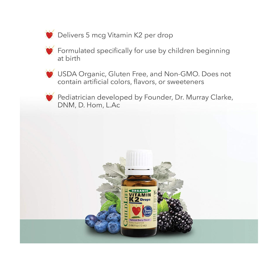 USA Onhand | ChildLife Essentials Organic Vitamin D3 & K2 Drops ( Children's Health )
