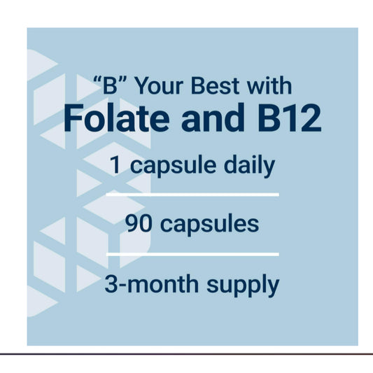 LowCostH| Life Extension BioActive Folate & Vitamin B12, promotes heart, brain & GI tract health.