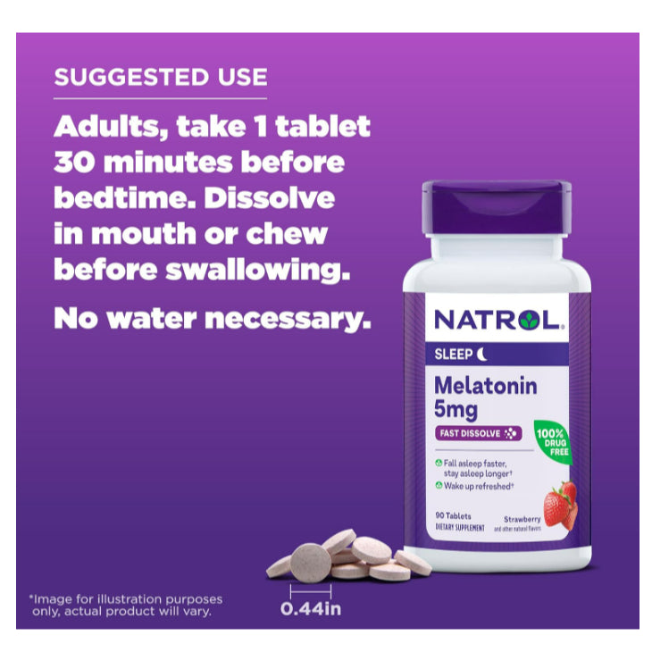 LowCostPH | Na Trol, Melatonin, Fast Dissolve, Time Release, Extra Strength, Strawberry,