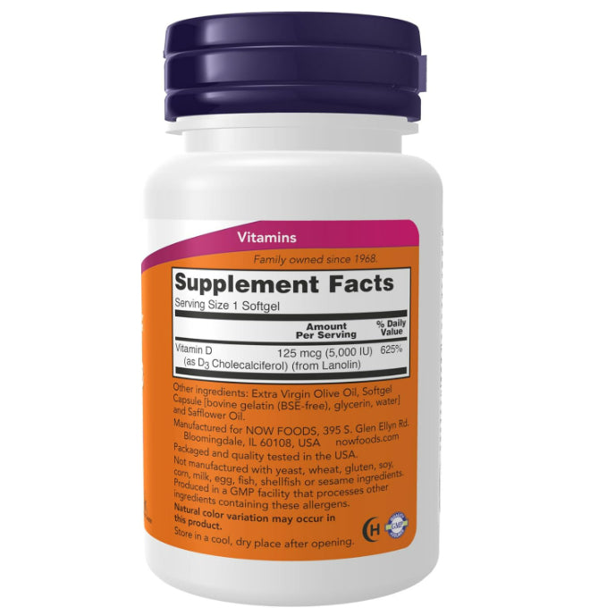 Low Cost PH | NOW, High Potency Vitamin D3, Helps Maintain Strong Bones Supports Immune System