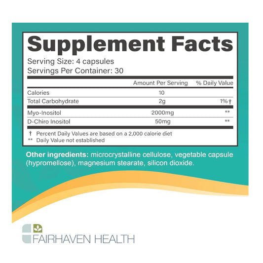 LowCostPh | Myo + D-Chiro, Myo Inositol, 120 Caps, Eu Natural, Regulate, Fertility Support