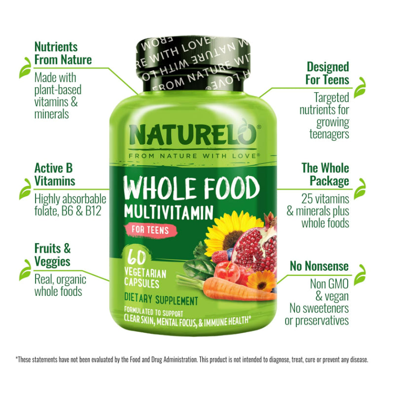 LowCostPH | NATURELO Whole Food Multivitamin for Teen Vitamin and Mineral for Teenage Boy / Girl