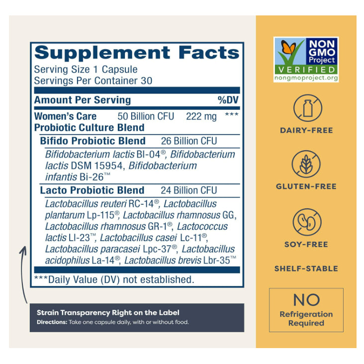 Low Cost PH | Renew Life, Women's Care Probiotic, 50 Billion CFU, 30Caps, Digestive & Immune Health