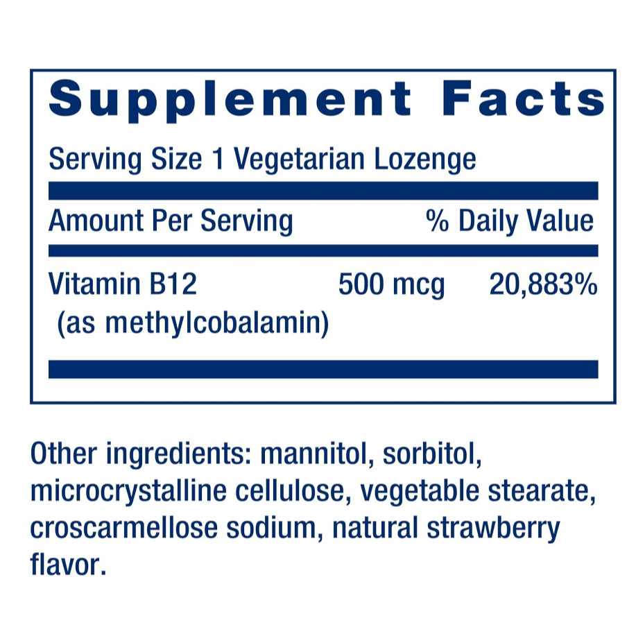 USA Onhand | Life Extension, Vitamin B12, Methylcobalamin ( Brain Health and Cognition )