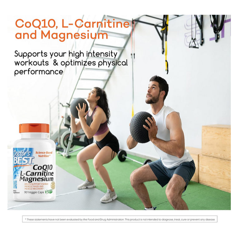 LowCost PH| Doctor's Best Coq10/l-Carnitine/Magnesium Unique Blend, Supports Energy, Muscle Mass