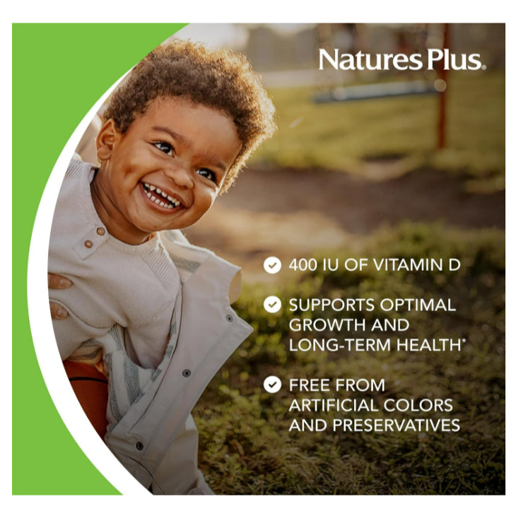 LowCostPh | Natural Factors, NaturesPlus Animal Parade, Vitamin D3 for Kids, 10 mcg (400 IU) | Drops