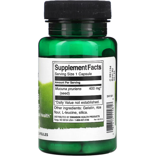 LowCostPH | Swanson, Full Spectrum Mucuna Pruriens, 400 mg, 60 Capsules