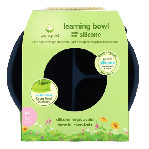 LowcostPh | Green Sprouts, Learning Bowl, 9+ Months, Navy, 1 Bowl