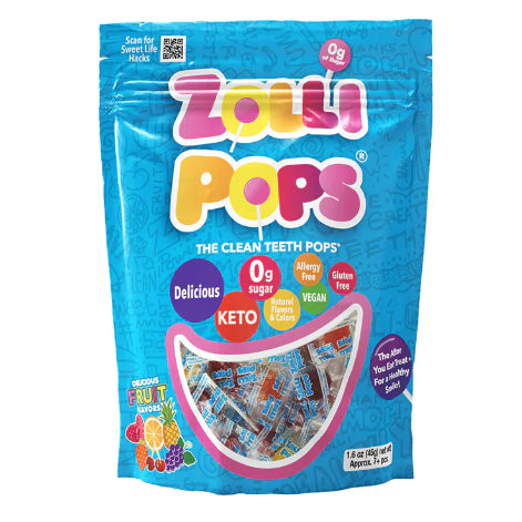 Low Cost PH | Zollipops The Clean Teeth Pops Strawberry, Orange, Raspberry, Cherry, Grape, Pineapple