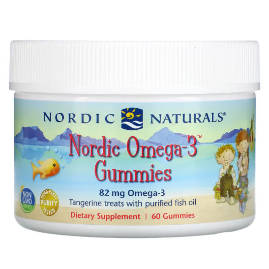LowCostPh | Nordic Naturals, Nordic Omega-3 Gummies, Tangerine, 82 mg, Fishes Gummies | MultiVitamin