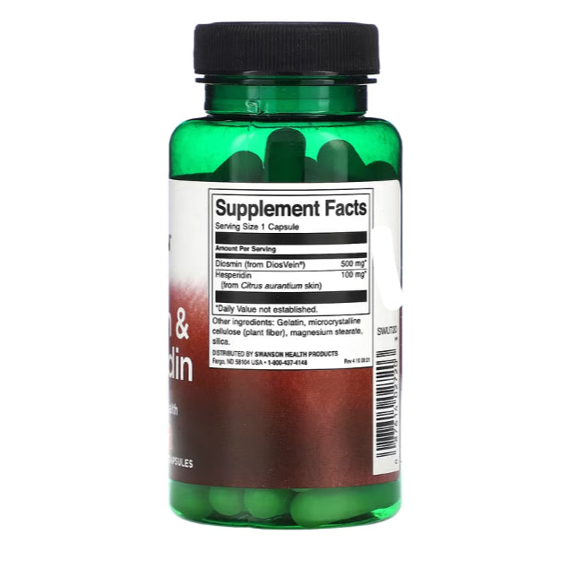SwansonPh | Swanson, Diosmin & Hesperidin, 60 Capsules, Supports Cardiovascular & Blood Health,