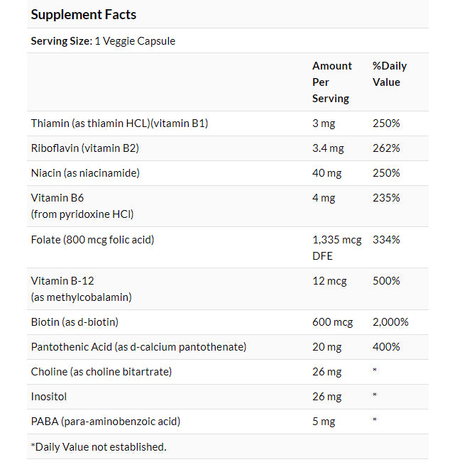 Swanson Ph | Swanson, Daily B-Complex, 100 Veggie Capsules Promotes Nervous System, and Immune
