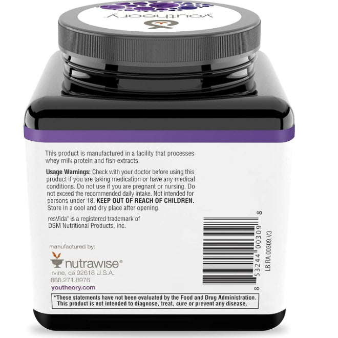 LowCostPH| Youtheory, Resveratrol, 160 Tablets