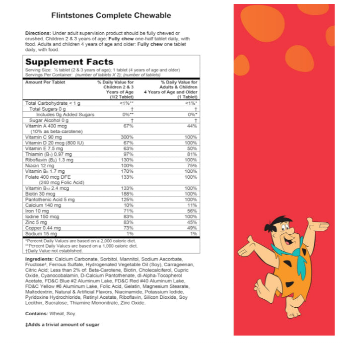 Low Cost PH | Flintstones Complete Tasti Smooth Immune Support Children's Multivitamin Supplement