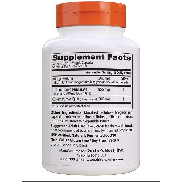 LowCost PH| Doctor's Best Coq10/l-Carnitine/Magnesium Unique Blend, Supports Energy, Muscle Mass