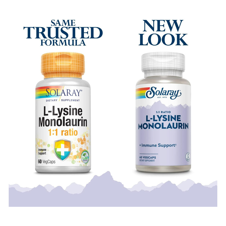 LowCostPH | Solaray, L-Lysine Monolaurin 1:1 Ratio, 60 VegCaps Immune Support Lab Verified